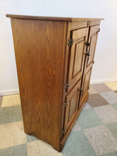Load image into Gallery viewer, Vintage Oak White Clad Ice Chest Cabinet