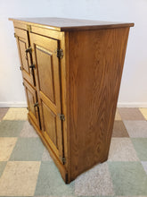 Load image into Gallery viewer, Vintage Oak White Clad Ice Chest Cabinet