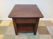 Load image into Gallery viewer, American Signature End Table With Drawer and Pull Out Drawer Shelf