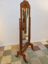 Load image into Gallery viewer, Vintage Oak Cheval Dressing Mirror