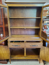 Load image into Gallery viewer, Vintage Mid Century Modern Cherry Hutch - China Cabinet - Din a Sett By Keller