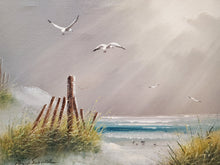 Load image into Gallery viewer, Vintage Oil On Canvas Painting In Frame – Seascape By Philip Sandee