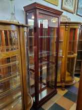 Load image into Gallery viewer, Vintage Cherry Curio Display Cabinet By Pulaski Furniture