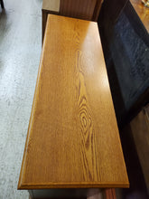 Load image into Gallery viewer, Oak Hutch Top Server China Cabinet With Leaded Glass Doors and Light