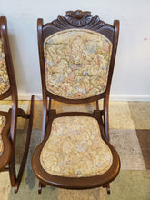 Load image into Gallery viewer, Pair Vintage Victorian Style Folding Rocking Chairs