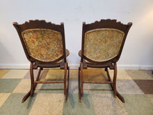 Load image into Gallery viewer, Pair Vintage Victorian Style Folding Rocking Chairs