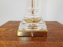 Load image into Gallery viewer, Vintage Clear Glass Column Lamp With Brass Base