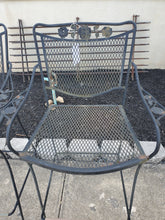 Load image into Gallery viewer, Two Vintage Wrought Iron Counter Top Barstools