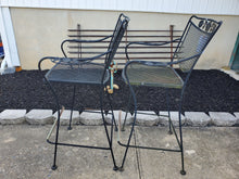 Load image into Gallery viewer, Two Vintage Wrought Iron Counter Top Barstools