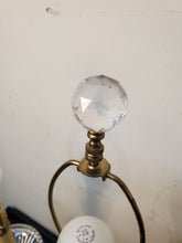 Load image into Gallery viewer, Pair Vintage Crystal Glass Column Table Lamp With 3 Way Switches