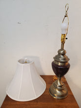 Load image into Gallery viewer, Brushed Brass Table Lamp With Shade and 3 Way Switch