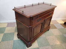 Load image into Gallery viewer, Vintage Cherry Buffet Server With Pull Out Tray - Key Included Features Brass Gallery