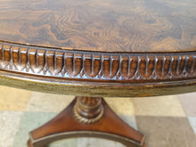 Load image into Gallery viewer, Vintage Round Burl Wood Pedestal Base Accent Table