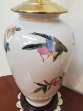Load image into Gallery viewer, Pair Vintage Asian Style Chinoiserie Table Lamps With Birds And Flowers