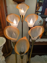 Load image into Gallery viewer, Vintage Calla Lily Floor Lamp