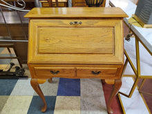 Load image into Gallery viewer, Vintage Broyhill Oak Drop Front Secretary Desk