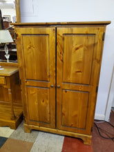 Load image into Gallery viewer, Vintage Pine Two Door Wooden Storage Cabinet