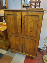 Load image into Gallery viewer, Vintage Pine Two Door Wooden Storage Cabinet
