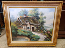 Load image into Gallery viewer, Vintage Oil On Canvas Painting - Cottage Scene By Rik Boren