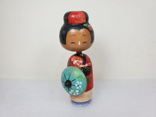 Load image into Gallery viewer, Vintage Japanese Kokeshi Wooden Doll 5” Bobble Head