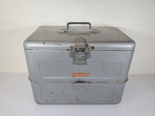 Load image into Gallery viewer, Vintage Holiday Ice Chest Cooler With Bottle Opener and Ice Pick