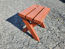 Load image into Gallery viewer, Vintage Redwood Patio Side Table