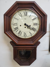 Load image into Gallery viewer, Vintage Tend Schoolhouse Mechanical Wall Clock With 351-020 Franz Hermie Movement - Germany - 8 Day