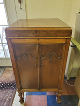 Load image into Gallery viewer, Antique Hand Crank Salon Decca Phonograph - Gramophone - Tiger Oak Cabinet
