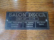 Load image into Gallery viewer, Antique Hand Crank Salon Decca Phonograph - Gramophone - Tiger Oak Cabinet