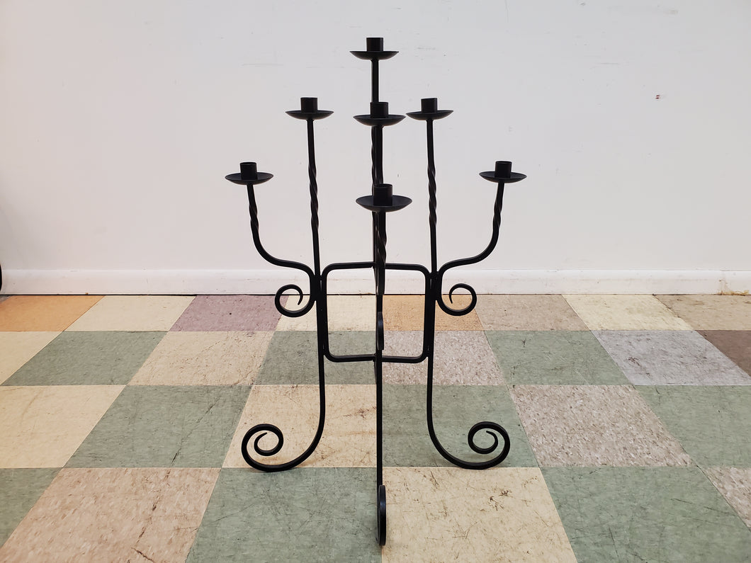 Vintage Wrought Iron Candelabra Candle Stick Stand