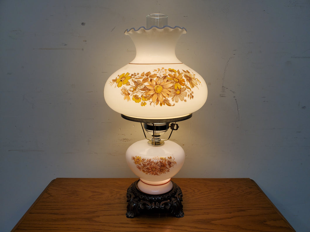 Vintage Hurricane Style Table Lamp