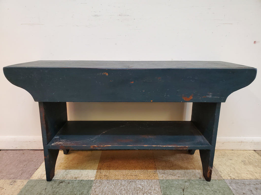 Primitive Green Porch Bench