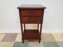 Load image into Gallery viewer, Two Drawer Cherry Side Table - Nightstand By Bombay Company
