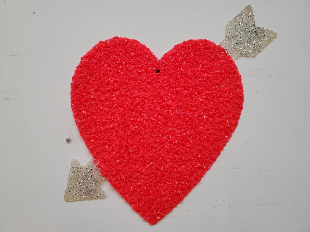 Vintage Heart Melted Popcorn Valentines Decoration