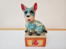 Load image into Gallery viewer, Vintage Chalkware Scotty Terrier Dog Bank - 1940&#39;s Carnival Prize
