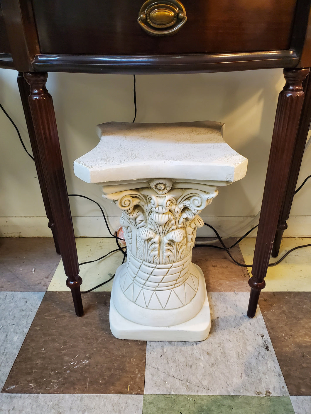 Plaster Roman Pillar Column Pedestal Stand