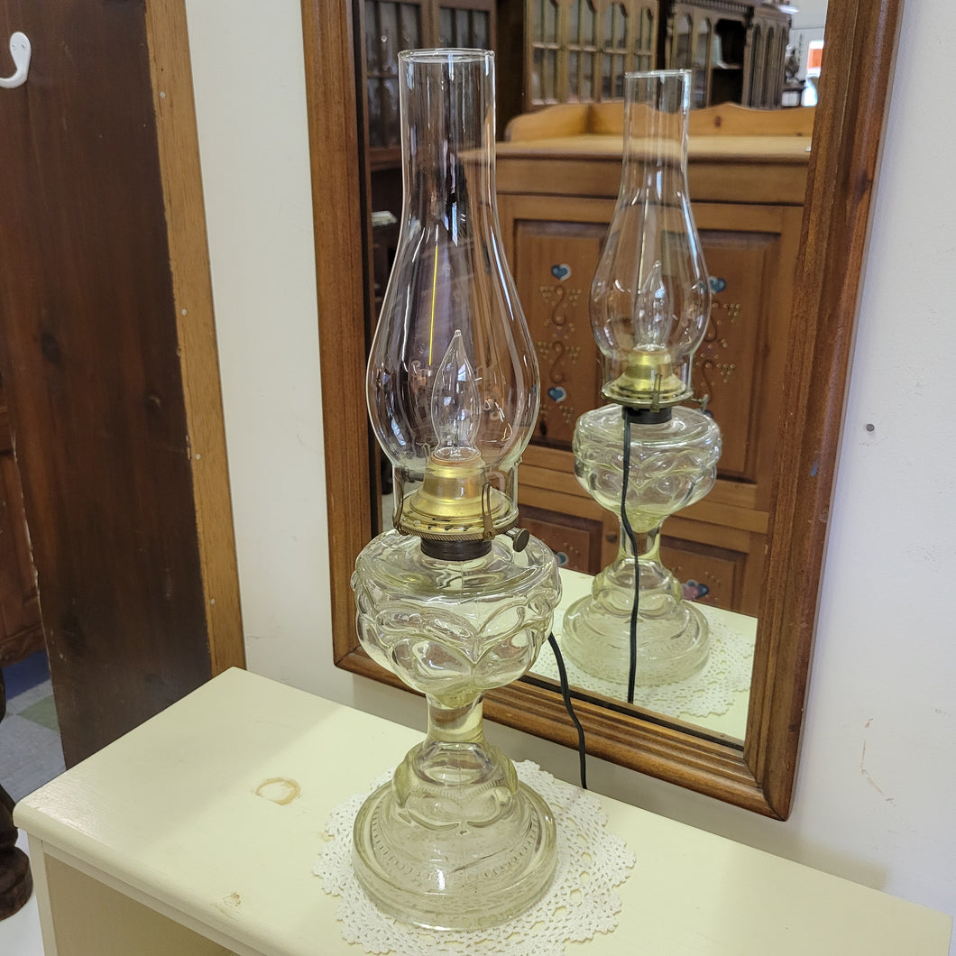 Vintage Electrified Oil Lamp