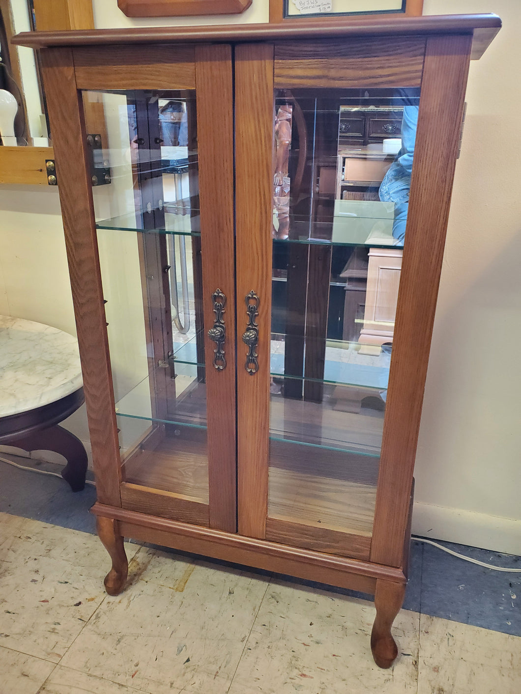 Modern Display Cabinet With Oak Finish By Jardine Enterprise