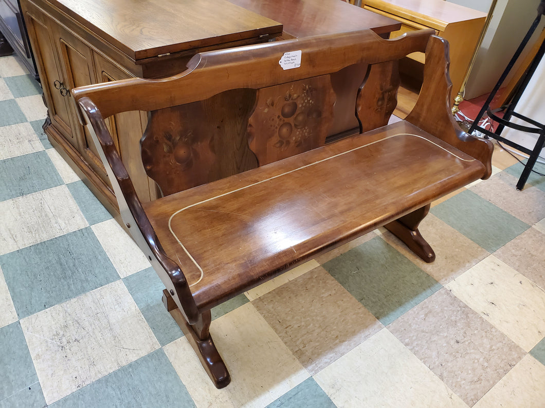Vintage Solid Maple Settee Bench