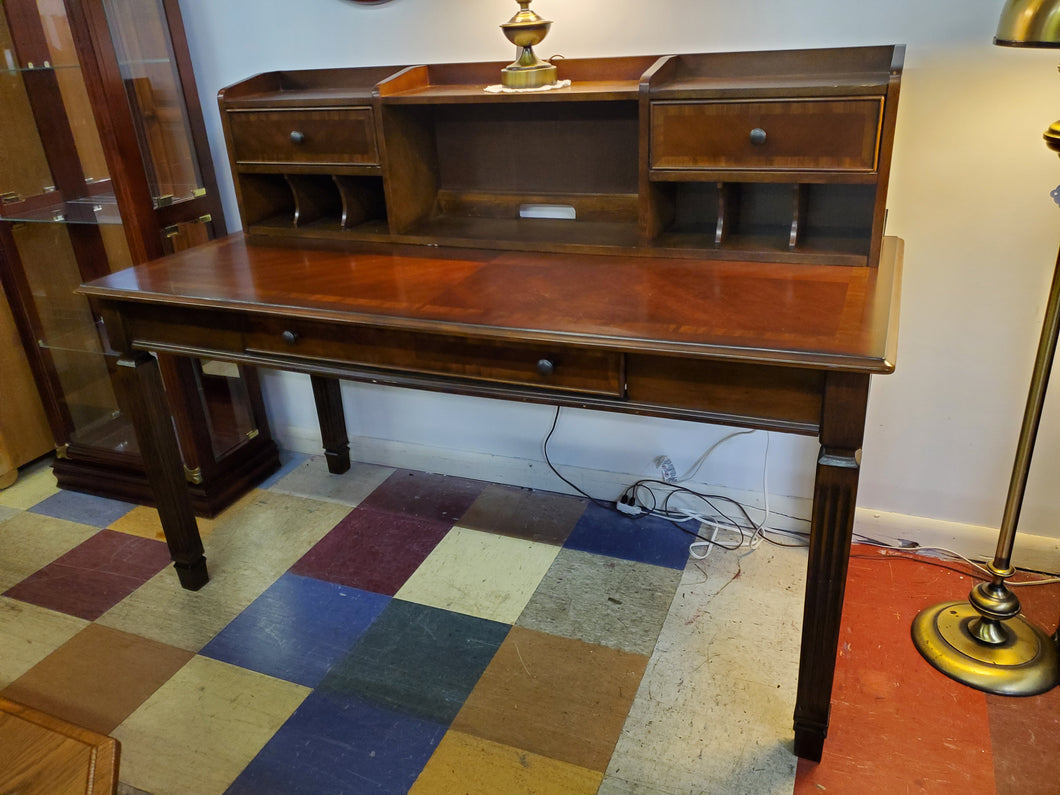 Vintage Writing Desk With Inlay and Drawer