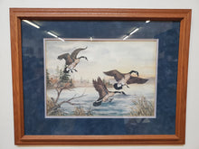 Load image into Gallery viewer, D Smith Landing Geese Print In Frame
