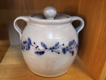Load image into Gallery viewer, Vintage Salmon Falls Stoneware Crock Cookie Jar Cobalt Blue With Blue Berry Vine
