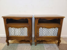 Load image into Gallery viewer, Pair Vintage French Provincial Nightstand Cabinets

