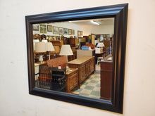 Load image into Gallery viewer, Vintage Beveled Glass Wall Mirror With Black Frame
