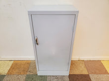 Load image into Gallery viewer, Vintage White Metal Storage Cabinet With 2 Shelves
