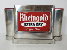 Load image into Gallery viewer, Vintage Rheingold Extra Dry Lager Beer – Chrome Bar Napkin Holder – Stir Holder
