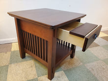Load image into Gallery viewer, American Signature End Table With Drawer and Pull Out Drawer Shelf
