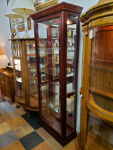 Load image into Gallery viewer, Vintage Cherry Curio Display Cabinet By Pulaski Furniture
