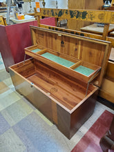 Load image into Gallery viewer, Vintage Art Deco Blanket Chest With Storage Tray - Lock Removed
