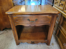 Load image into Gallery viewer, Vintage Ethan Allen Nightstand - One Drawer and Lower Shelf
